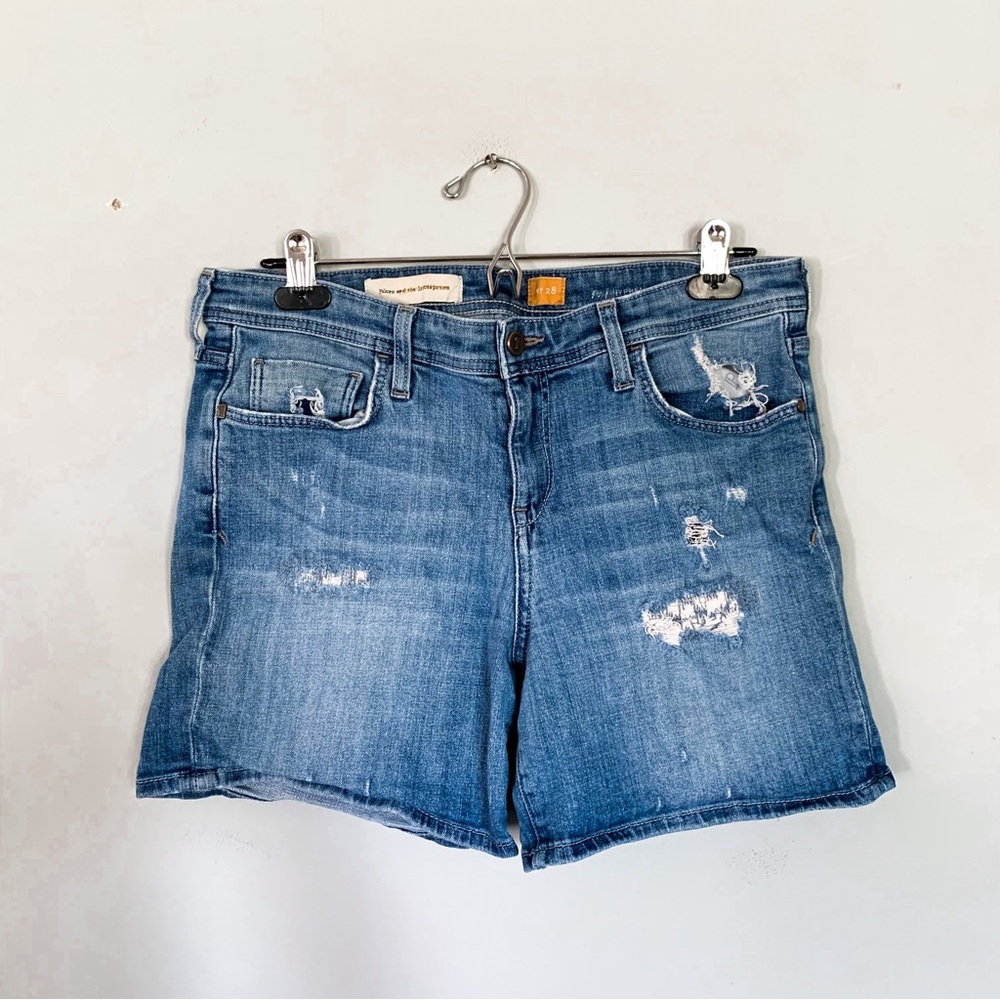 Pilcro • Distressed High Waisted Shorts